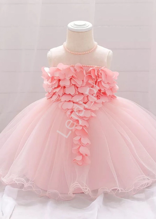 Fenomenalna różowa sukienka dla dziewczynki na wesele, na bal 1932